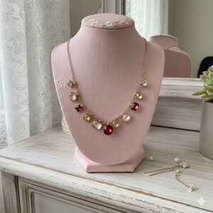 a new day Gold & Pink Gem Necklace